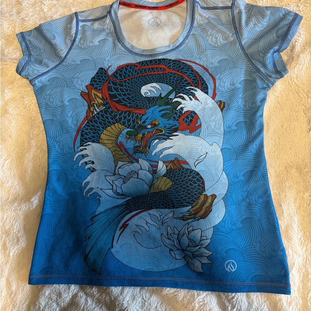 INKnBURN Blue Dragon Graphic Tee - XL - EUC